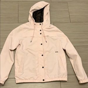 Light pink water resistant jacket